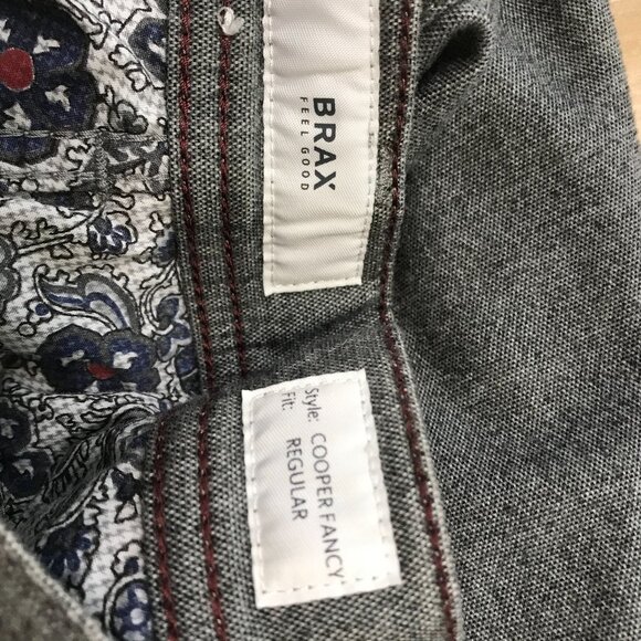 BRAX FEEL GOOD - MEN'S 32 X 32 REGULAR - GRAY COOPER FANCY COTTON BLEND PANTS - Picture 8 of 8